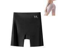 Générique High-Waist & Butt-Lifting Ice Silk Panties, 3-in-1 Panties Women's High-Waisted Ice Silk Tummy Control (Black(1PC),3TG)