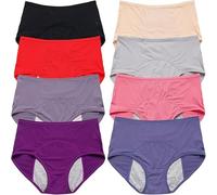 Générique High Waist Leakproof Underwear for Women - Incontinence/Menstrual Leak Proof Breathable Briefs, Plus Size (8PCS,4TG)