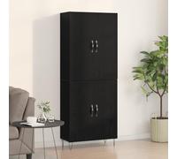 Générique Highboard Chêne Noir 69,5x34x180 cm Bois d'Ingénierie,Buffets & bahuts,50KG-3333108
