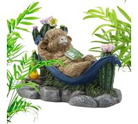 Générique Highland Cow Garden Statue - Solar Light | Resin Outdoor Decor