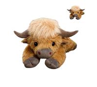 Générique Highland Cow Stuffed Animal,Weighted Highland Cow Plush,Weighted Stuffed Animals,Soft Comfort Plushie for Adults & Children Gifts (45cm/17.7in)