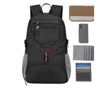 Générique Hiking Daypack, Waterproof Travel Bag for Women and Men, Small Compact Folding Backpack with Reflective Stripes for Outdoor Sports, Cycling, and Biking 11.42x5.51x17.32 Inches