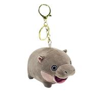 Générique Hippo Plush Keychain - Soft Stuffed Animal Keyring, Cute Backpack and Purse Charm, Mini Plush Toy Accessory for Kids | Birthday, Christmas, Party Favors and Cute Bag Accessories Decorations