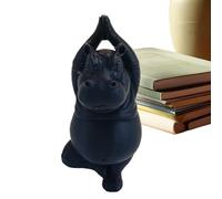 Générique Hippo Statue, Yoga Animal Figurines, 6cm/2.36 inches Cute Table Sculpture, Zen Pose Collectible for Desk Decor, Living Room, Dorm, Housewarming Gift 3D Printing Material