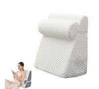 Générique Hiquo Wedge Pillow, Adjustable Orthopedic Bed Wedge Pillow Set, Memory Foam & Removable Cover, 30 Degree Memory Foam Triangle Incline Combo Set for Head, Neck, Leg and Back Support (White)
