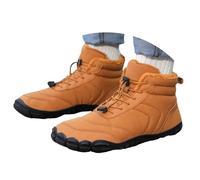 Générique Hiver Barefoot Bottes de Neige Homme Femme, Chaussures de Neige Lacets Anti-Dérapantes Confortables, Style Casual Urbain pour Froid Intense et Activités Quotidiennes