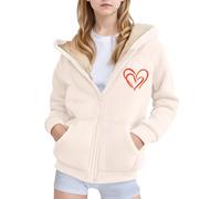Générique Hiver Manteau à Capuche Polaire Bébé flanelle légère doux mi saison zippé Temps Libre Outdoor Basic Sweats Confortable, coupe ajustée, quotidien Bebe Fille Veste Polaire Dessin Animé