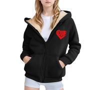 Générique Hiver Manteau à Capuche Polaire Bébé flanelle légère doux mi saison zippé Temps Libre Outdoor Basic Sweats sportif idéal pour école et loisirs Veste en Molleton Polaire Zippée
