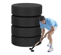 Générique Hockey Pucks for Kids - 4 Mini Training Pucks, Official Regulation Size, Ice Hockey Practice Equipment | Mini Hockeys Puck for Skills Development, Passing, and Stickhandling