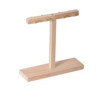 Générique Holder - Wooden T Frame Rack, Tip Storage, Timber Sample Organizer, Manicure Practice Station, Beauty Supply Category, Natural Oak Color Stand for Countertops Salons and Bedrooms