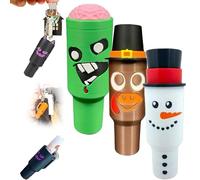 Générique Holiday Edition Mini Tumbler Keychain Container, Halloween Mini Cup Keychain Chapstick Holder, Halloween Keychains for Backpack Decor for Women Men (3pcsB)