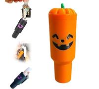 Générique Holiday Edition Mini Tumbler Keychain Container, Halloween Mini Cup Keychain Chapstick Holder, Halloween Keychains for Backpack Decor for Women Men (1pcsA)