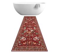 Générique Holiday Runner Carpet - Christmas Snowmen with Santa Claus Mat Vibrant Festive Patterns, Brings Warmth for Cheer Indoor Spaces, Ideal Bedrooms, Living Rooms, Bathrooms, Kitchens, Hallways