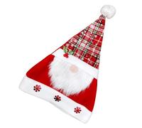 Générique Holiday Unisex Santa Hat | Christmas Hat For Adults | Vintage Santa Hat | Plush Santa Hat | Unisex Christmas Hat Comfortable & Soft Fit Polyester For A Comfortable Fit Suitable