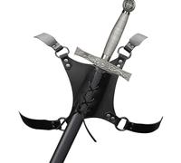 Générique Holster D'Épaule pour Hommes, Bretelle de Fourreau d'Épaule en Cuir PU, Accessoire Mode Masculin pour Halloween Fête Renaissance Scène Performance Festival Gothique Soirée Automne Cosplay