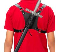 Générique Holster D'Épaule pour Hommes, Étui Dos Vintage en Simili Cuir, Accessoires Halloween Cosplay Fête Automne Gothique Scène Photo Spectacle