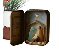 Générique Holy Dolls, Handmade Blessed Glassware, Small Scene Arrangement, Bedside Table Decoration, Studio Office, Christmas Wintertime Festival, Stable Figures Collection