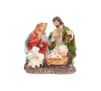 Générique Holy Family Statue, Catholic Nativity Scene, 4.33in Hand Painted Ornament, Resin Christmas Decoration, Jesus Figurine Set for Bookshelf, Indoor Table, Living Room, Bedroom, Hotel Display