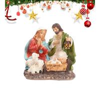 Générique Holy Family Statue, Nativity Scene Figurine, Jesus Mary Joseph Desk Sculpture, Resin Statue 6 inch, Ideal for Indoor Christmas Home Decor and Table Fireplace Display
