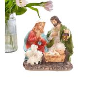 Générique Holy Family Statue, Nativity Scene Figurines, Resin Jesus Desk Decor, 4.33 inches, Traditional Christmas Decoration for Bookshelf, Dorm, Fireplace, Bedroom, Living Room, Table, Hotel