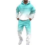 Générique Homme Ensemble de Loisirs Survêtement Coton Plage Costume Veste Capuche Avec Fermeture clair Haut et pantalon Tendance Confortable 2 PièCes Classique Sportwear