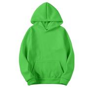 Générique Homme Hoodie Décontracté Sport Sweats à Capuche Classique Travail Pull en Plein Air Col Rond Sweat-Shirt Manche Longue Couleur Unie Vêtements Vente Flash du Jour Et Soldes Vert M