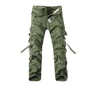 Générique Homme Pantalon Cargo Stretch - Pantalon Multi-Poches Homme Pantalons pour Hommes Fashion Street Style Solid Color Casual Sports Overalls (GN1 34)