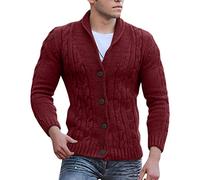 Générique Homme Pulls Manches Longues Pull Sweater Slim Fit Confortable Pullover Vintage Col Roule Homme Coton Automne Hiver Chaud Sweatshirt