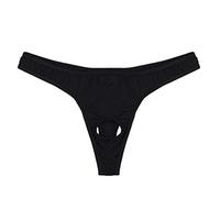 Générique Homme Sexy String sous-vêtement Slip Trou Penis Hole Jockstrap Transparent Triangle T-Back Caleçon Micro Thong Lingerie de Nuit Soirée