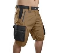 Générique Homme Short de Travail,Stretch Résistant,Multi-Poches Fonctionnelles,Artisan Elastique Coton Randonnée Poche Leger Été Chantier Court Ete Militaire Pantacourt