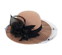 Générique Homme Western Cuir Femmes Automne et Hiver Fleurs Haut Rond Casquette de Bassin de pêcheur décontracté Petit Chapeau Melon Melon Bleu (A, M)