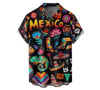 Générique Hommes Chemise Hawaïenne Chemise à Fleurs Bouton vers Le Bas Chemises D'été Chemise Décontractée à Manches Courtes De Style Hawaïen pour Homme