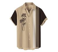 Générique Hommes Chemise Hawaïenne Chemise à Fleurs Bouton vers Le Bas Chemises D'été Chemise Décontractée à Manches Courtes De Style Hawaïen pour Homme