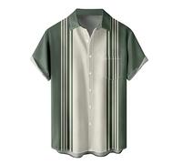 Générique Hommes Chemise Hawaïenne Chemise à Fleurs Bouton vers Le Bas Chemises D'été Chemise Décontractée à Manches Courtes De Style Hawaïen pour Homme