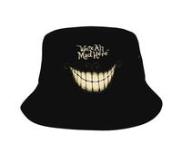 Générique Hommes Dames Mode Personnalisé Nous Sommes Tous Fous Ici Sourire Bob Chapeau Femmes Hommes Mode Été en Plein Air Soleil Cheshire Sourire Pêcheur Casquette Unisexe Cadeau