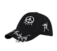 Générique Hommes Et Femmes Occasionnels RéGuliers Jeunes RéTro Lettres ColoréEs High Street Cap Baseball Cap Bonnet Ski Rigolo (Black, One Size)