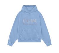 Générique Hommes Femmes Crystal Hoodies Baggy Sweat à Capuche Sport Décontracté Imitation Diamant Sweatshirt Manche Coupe Pull Ample