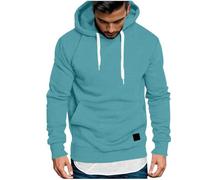 Générique Hooded Sweat Homme Mélange de Coton de Haute qualité Couleur Unie Pullover Manches Longues Slim Coupe Chaud Hoodie Hommes Cordon de Serrage Pull Classique Pas Cher avec Poches