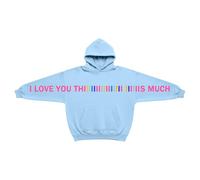 Générique Hoodie Enfant Ado I L0ve You This Much Hoodie Cadeau Saint Valentin Enfant Sweat à Capuche pour Enfantssweat à Capuche Multicolore Taille 2-14 Ans (Light Blue, 9-10 Y)