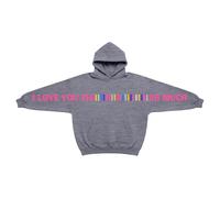 Générique Hoodie Enfant Ado I L0ve You This Much Hoodie Cadeau Saint Valentin Enfant Sweat à Capuche pour Enfantssweat à Capuche Multicolore Taille 2-14 Ans (Grey, 7-8 Y)