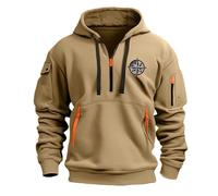 Générique Hoodie Homme Matelassée Plaid Survêtement Vent Velours Mens Zippée d'hiver Sweater Polaires Sportswear Blanc Mi Saison Manteau Grande Taille Gilet Polaire Homme 5XL