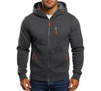 Générique Hoodies Habit Chauffante Mouton Velours Doudoune Homme Fourrure Chaud Grande Taille Automne Réfléchissante Matelassée Fourré Noir Gilette Sweat Capuche Homme XL