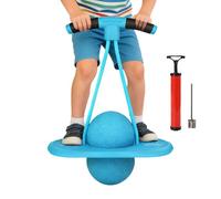 Générique Hopping Ball Toy - Handle Bounce Ball for Kids Active Play | PVC Material with Grip Handle, Balance Training Hopper, Fun Jumping Toy for Indoor Outdoor Home Garden Party Activities