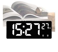 Générique Horloge de Chambre - Petit Réveil avec Contrôle Vocal et Affichage de la Température,Gadget Innovant Aide au Sommeil pour Table de Nuit Chambre Bureau Étude Adultes