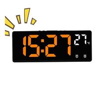 Générique Horloge de Chambre - Réveil Digital à Commande Vocale,Montre avec Fonction Veilleuse pour Table de Nuit Bureau Étude Hôtel et Adultes