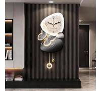 Générique Horloge de décoration Murale 3D avec lumière LED - Grande Sculpture Suspendue à la Maison,Sculpture Murale 3D for Salon,Chambre à Coucher,Salle à Manger(Black 2,107x50cm/42.1x19.7in)