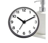 Générique Horloge de Douche,avec Ventouse Murale, Alarme, Alimentation par Pile | Horloge Murale de Cuisine - pour dortoir, Salle de Bain, Cuisine, Sauna, intérieur, Piscine, Appartement