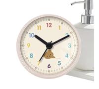 Générique Horloge de Douche - Décoration Murale de Salle de Bain Ronde et silencieuse avec Une Ventouse | Horloge de Douche avec Un Motif d'ours,pour Maison Spa Piscine Cuisine Toilettes