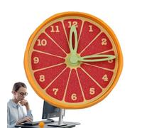 Générique Horloge de Table à Pile - Horloge Table Agrumes Mignons Imprimée en 3D - Compacte À Piles Déco Mignonne Enfant Adulte Anniversaire École Dortoir Salon Cuisine