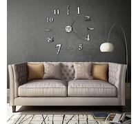 Générique Horloge Murale 3D Design Moderne 100 cm XXL Argenté,Maison & Jardin, Décorations, Horloges, Horloges murales, Argent (Poids 0.2KG)-0636
